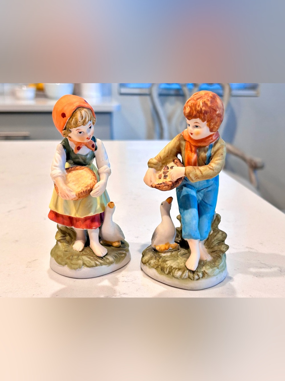 UOGC Vintage Boy and Girl Figurines